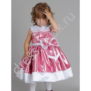 Платье для девочки Пупс лида бант розовое