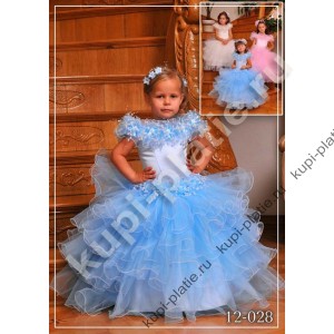Платье для девочки 12-028 голубая бусинка 2012