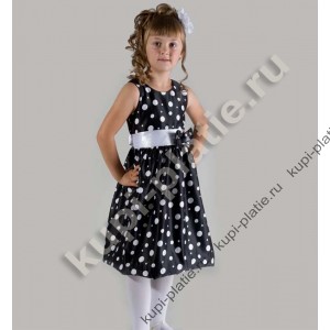 Платье для девочки Дорина баллон черное горох 2012 - 223