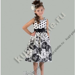 Платье для девочки Дорина баллон крем цветы 2012-224