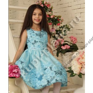 Платье для девочек Розалия-1 голуб