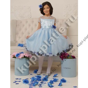 Платье для девочки Грейс-1 голубое