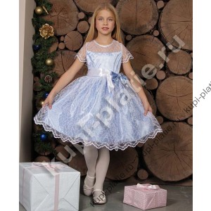 Платье для девочек Снежинка гипюровое