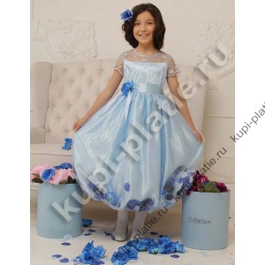 Платье для девочки Ариэль-1 голубое