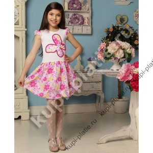 Платье для девочки Летняя бабочка роз